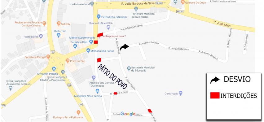 Confira o mapa com plano de trânsito divulgado pela STTRANS para a Festa de Reis