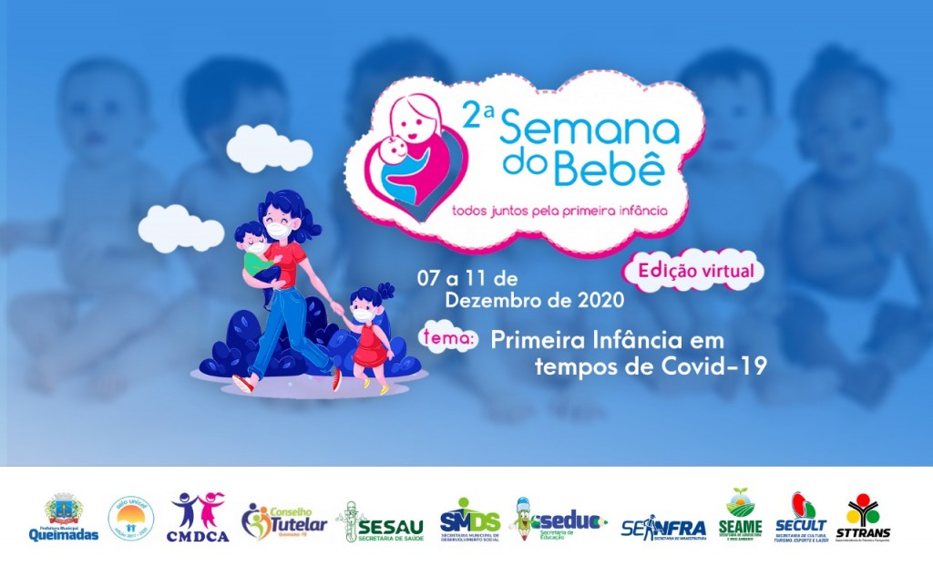 Prefeitura realizará edição virtual da Semana do Bebê com temática sobre a primeira infância em tempos de covid-19