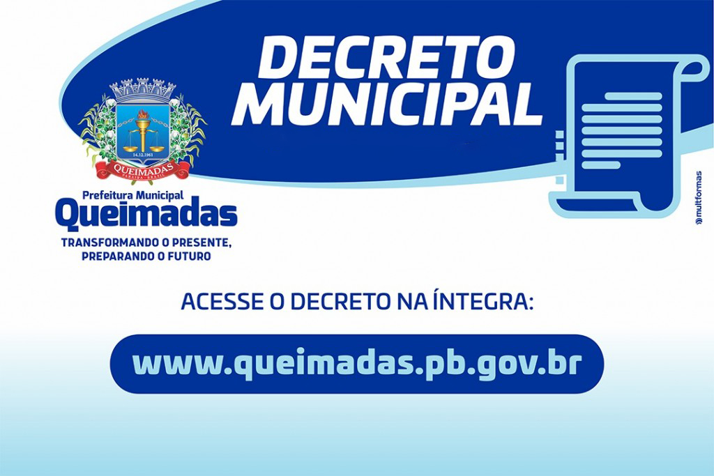 Covid-19: Prefeitura de Queimadas comunica a adoção das medidas do Decreto Estadual nº 42.288/2022