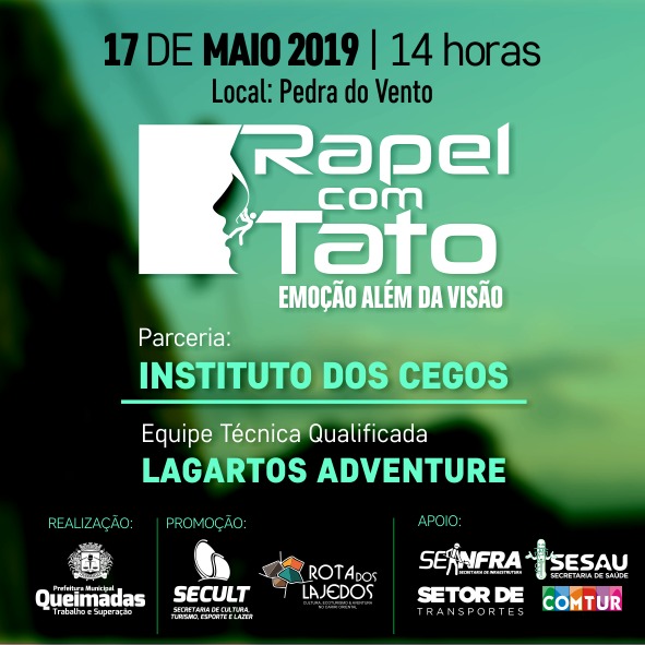 Secult realiza evento “Rapel com Tato” para deficientes visuais