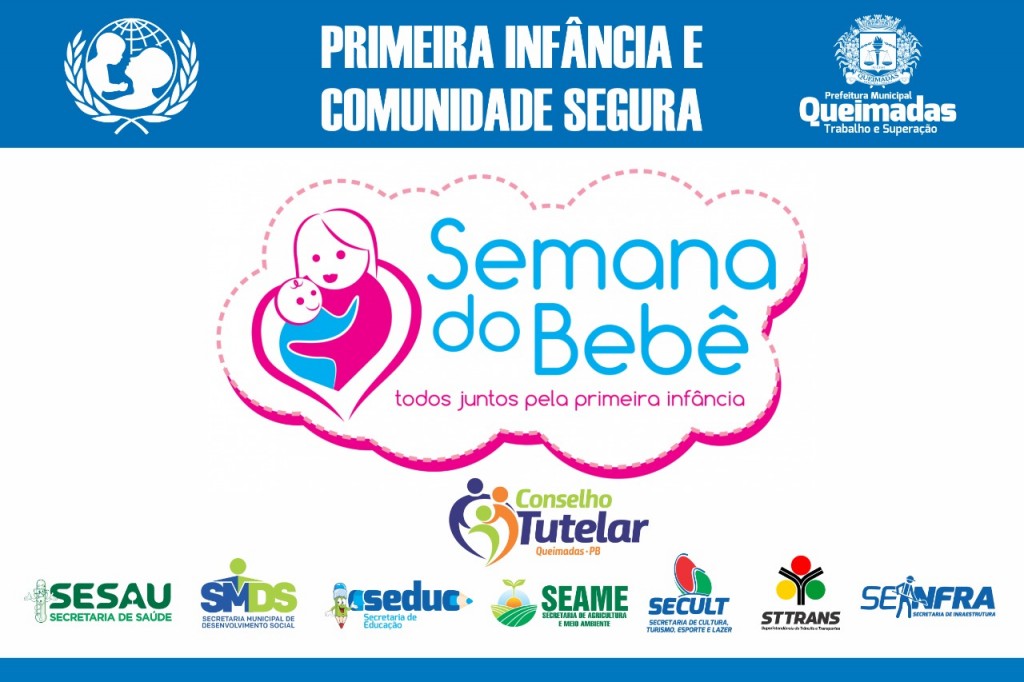 Semana do Bebê: Prefeitura Municipal de Queimadas promove ações voltadas à primeira infância