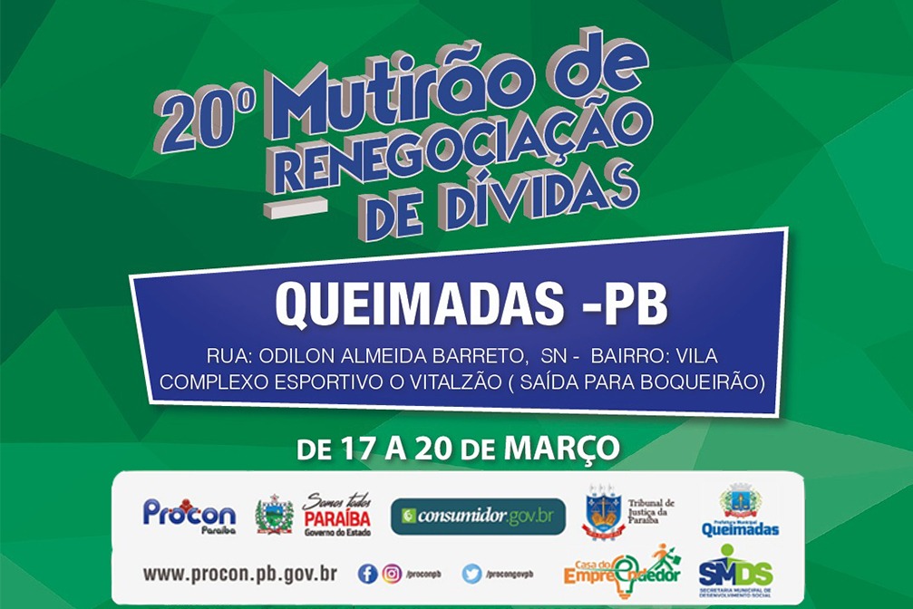 Cidadão em débito com o IPTU poderá renegociar sua dívida no mutirão do Procon-PB