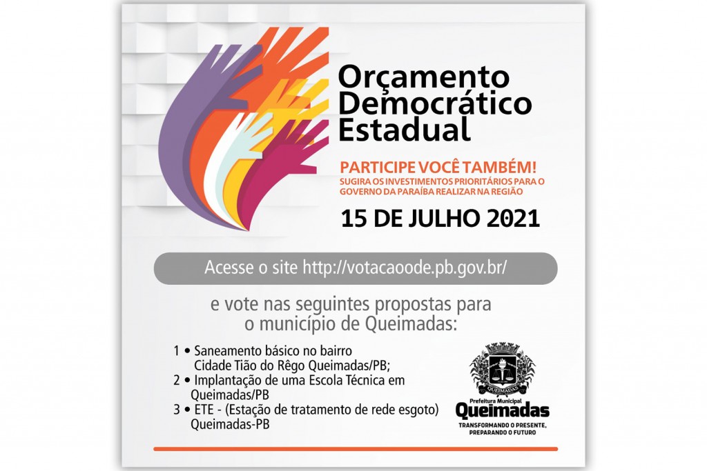Participe do Orçamento Democrático Estadual