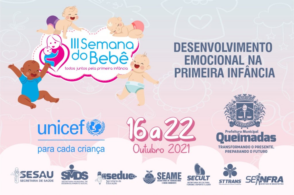 Prefeitura de Queimadas realiza III Semana do Bebê com ações voltadas ao desenvolvimento emocional na Primeira Infância