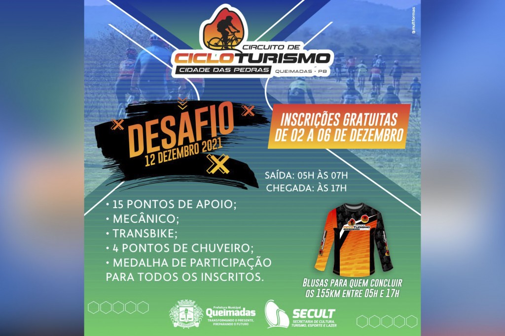 Prefeitura de Queimadas lança o primeiro desafio do Circuito de Cicloturismo Cidade das Pedras