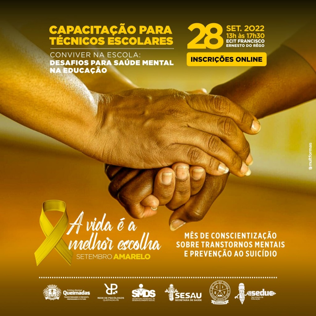 Prefeitura de Queimadas oferta capacitação sobre os desafios da saúde mental na educação para técnicos escolares