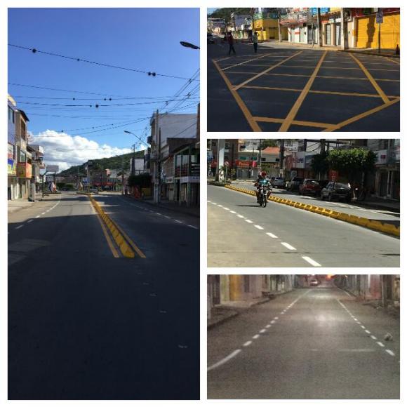 Prefeitura de Queimadas implanta sinalização vertical e horizontal nas ruas centrais
