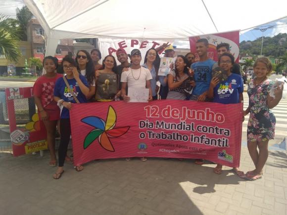 Secretaria de Desenvolvimento Social de Queimadas realiza ações em alusão ao Dia Internacional de Combate ao Trabalho Infantil