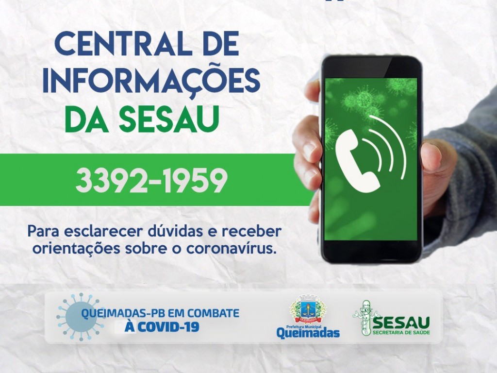 Prefeitura de Queimadas mantém diversos canais de atendimento à população para enfrentamento da pandemia