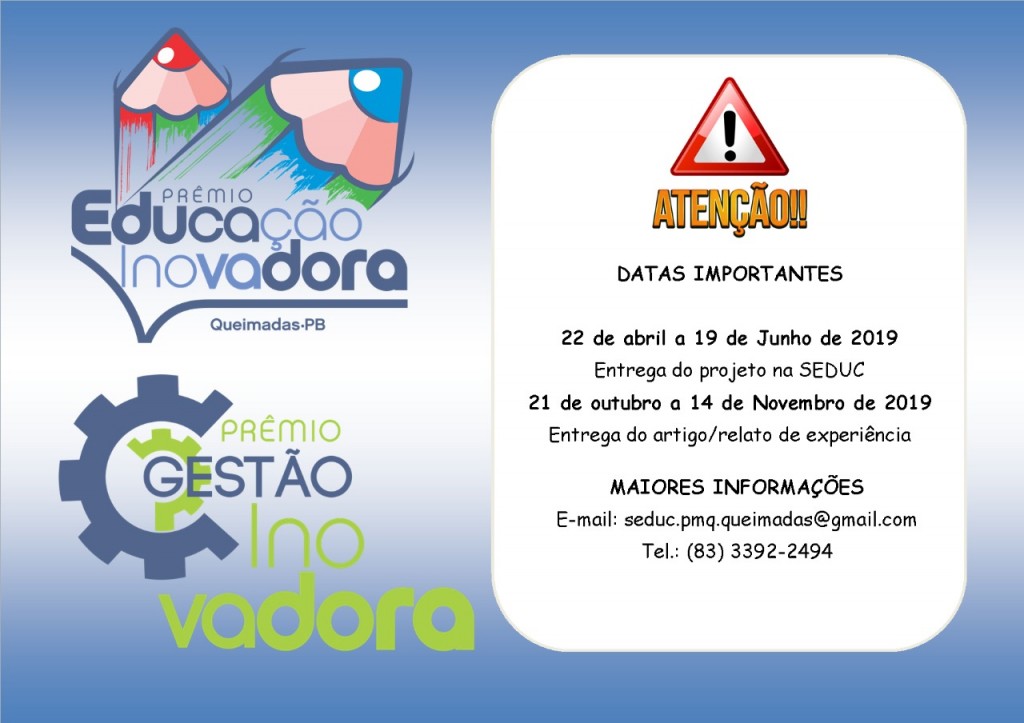 Seduc inicia recebimento de projetos para os prêmios de educação e gestão inovadora