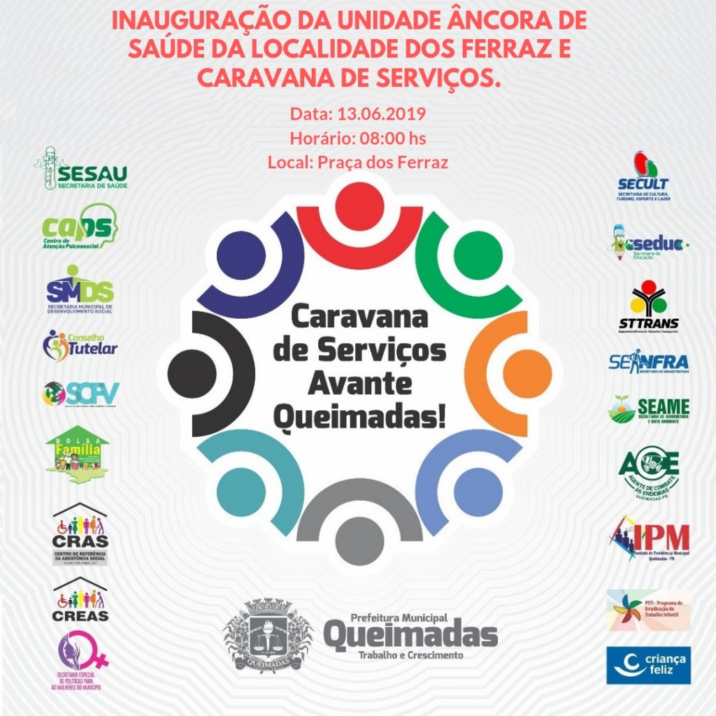 Prefeitura realiza caravana “Avante Queimadas” e inaugura unidade âncora de saúde dos Ferraz na próxima quinta