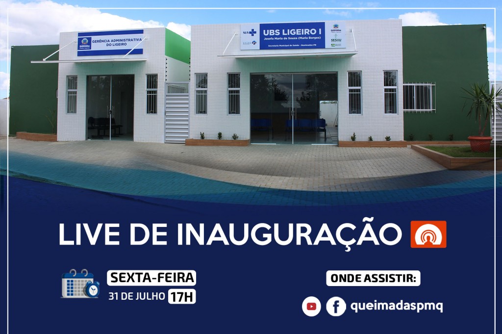 Prefeitura convida população para a live de inauguração da UBS Ligeiro I e da Gerência Administrativa do Ligeiro