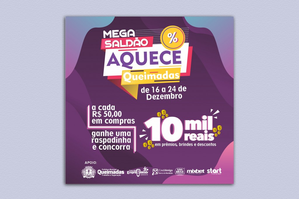 Prefeitura de Queimadas apoia realização da campanha natalina "Mega Saldão – Aquece Queimadas"