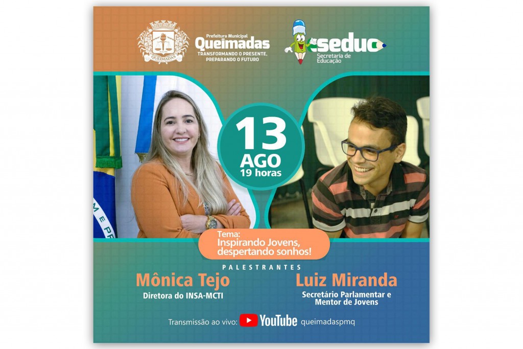 SEDUC promove live “Inspirando jovens, despertando sonhos” na próxima sexta-feira