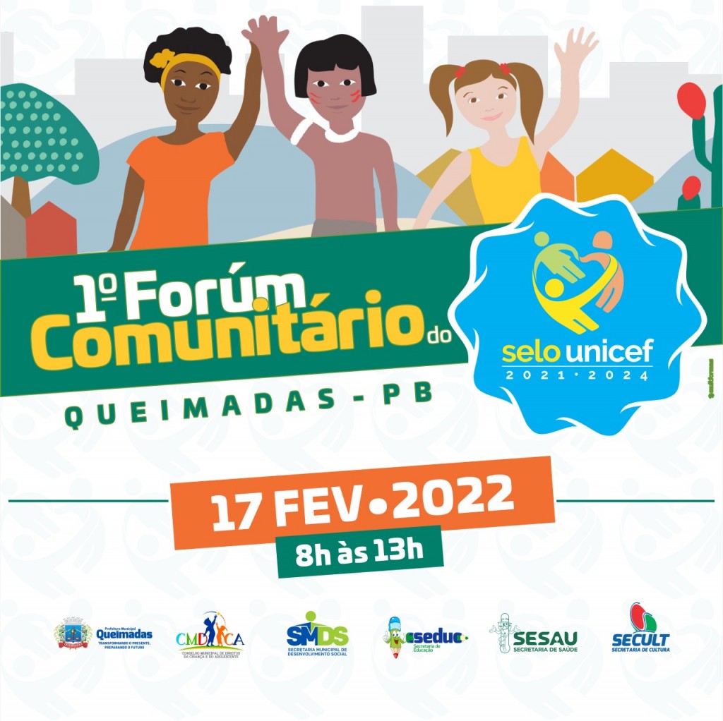 1º Fórum Comunitário do Selo Unicef acontece na próxima quinta-feira